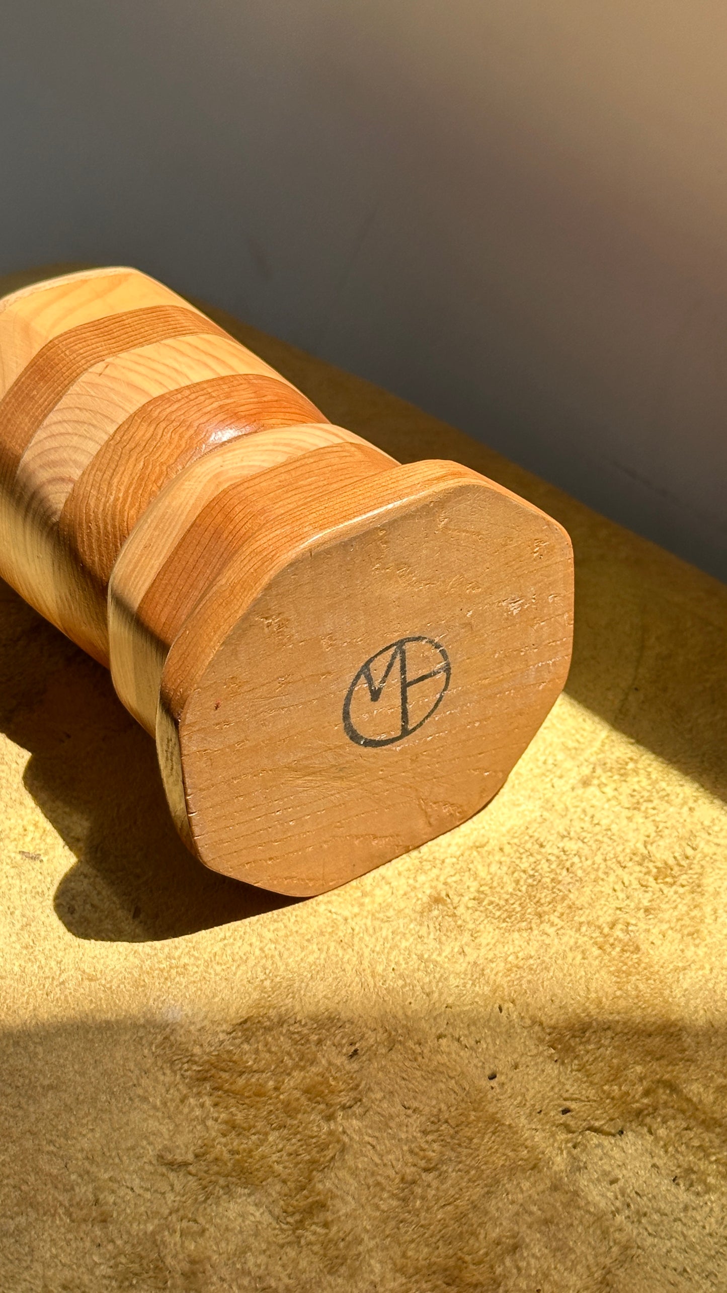 Turned Wooden Candle Holder