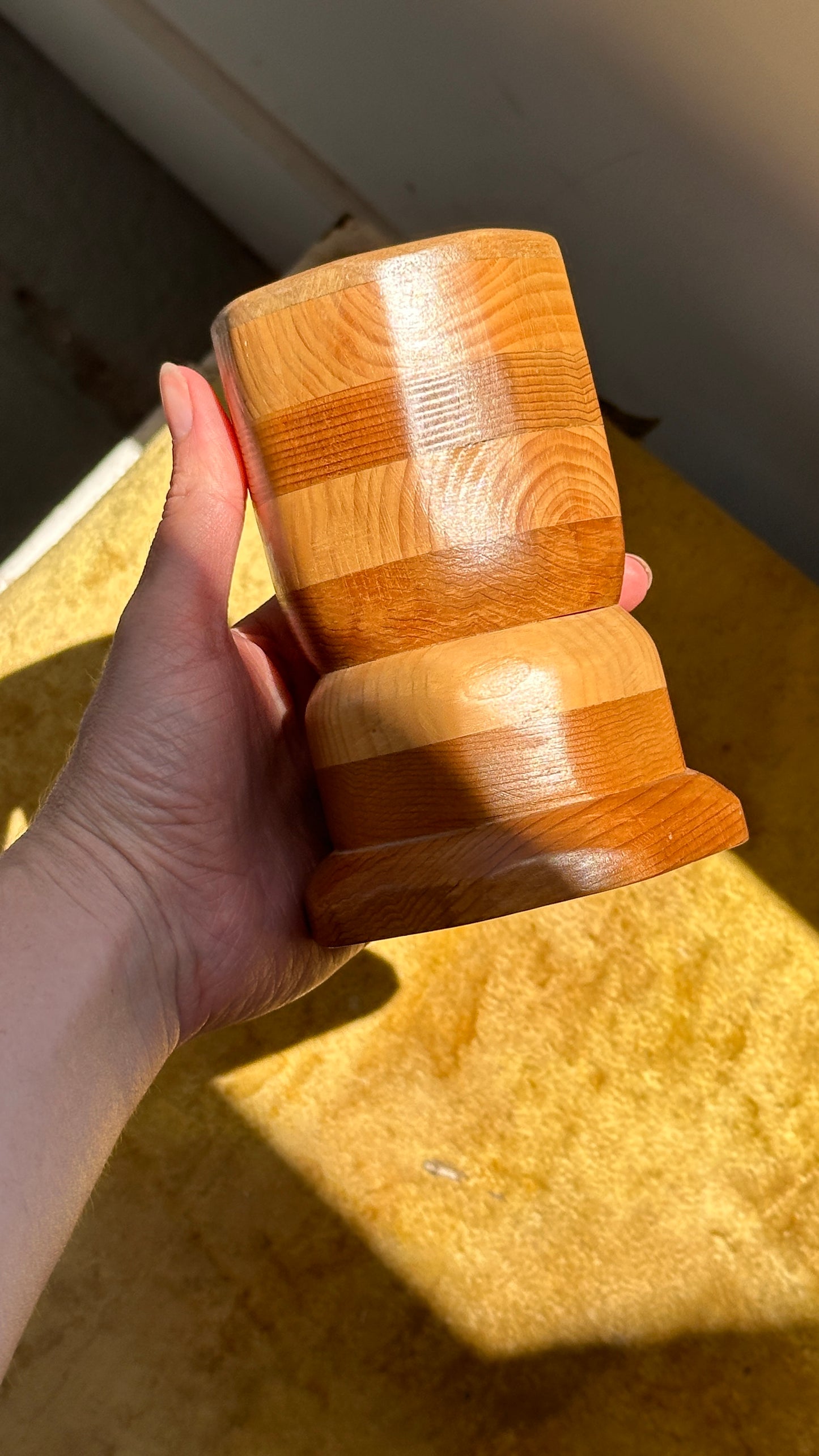 Turned Wooden Candle Holder
