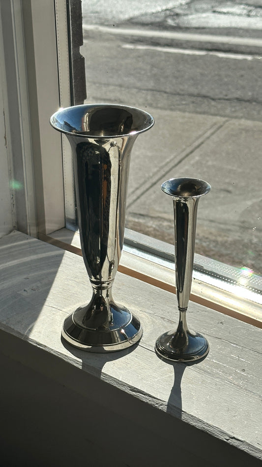 Pair of Metal Vases