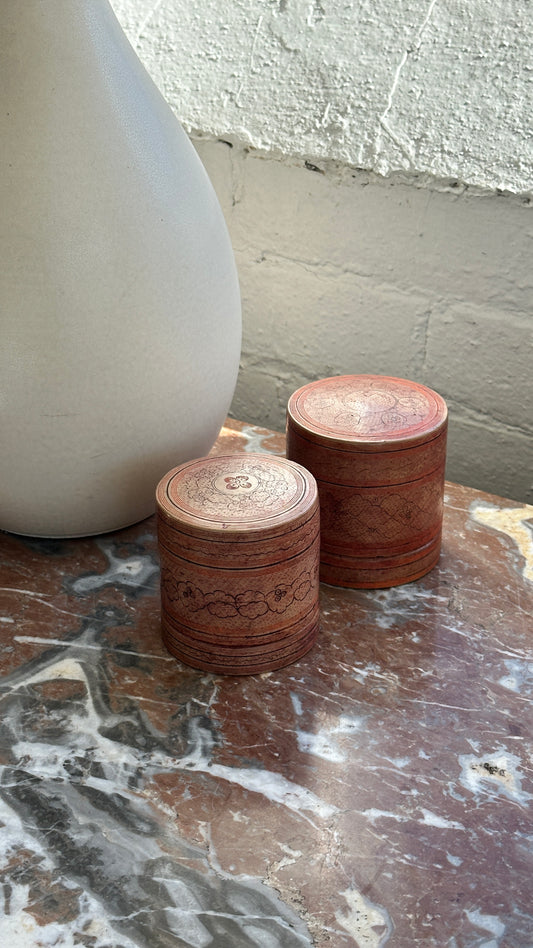 Pair of Lidded Containers