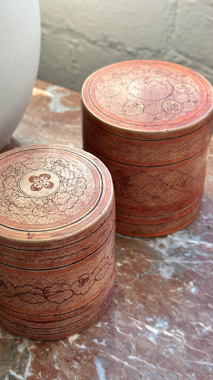 Pair of Lidded Containers