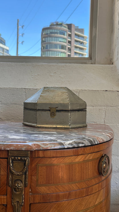 Metal Wrapped Wooden Box
