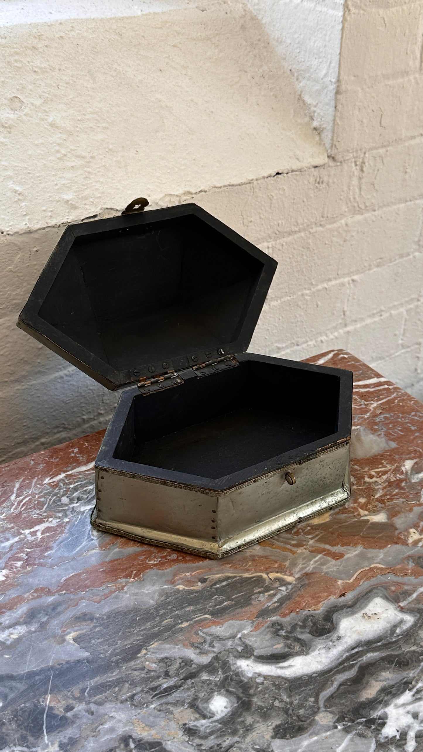 Metal Wrapped Wooden Box