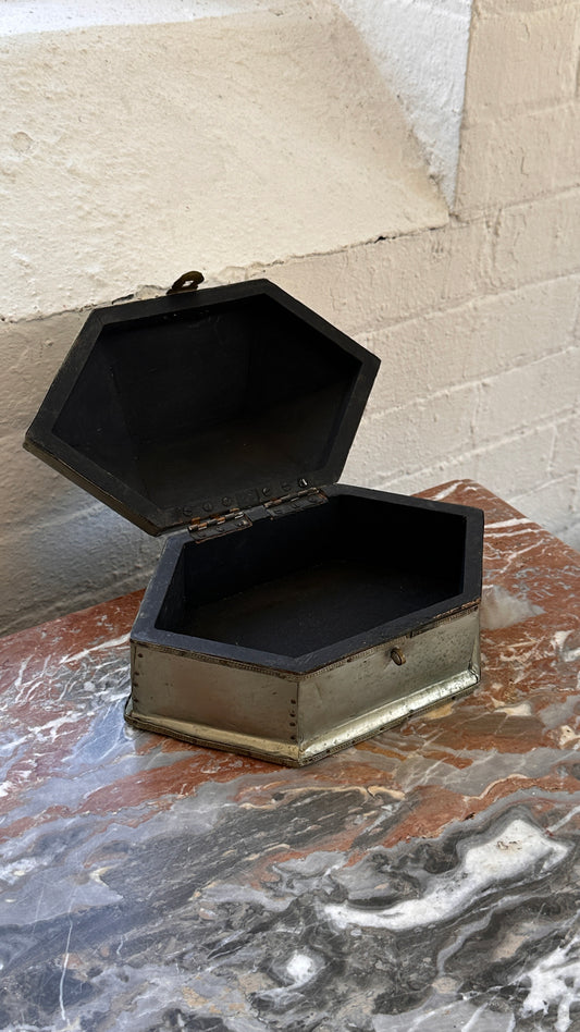 Metal Wrapped Wooden Box