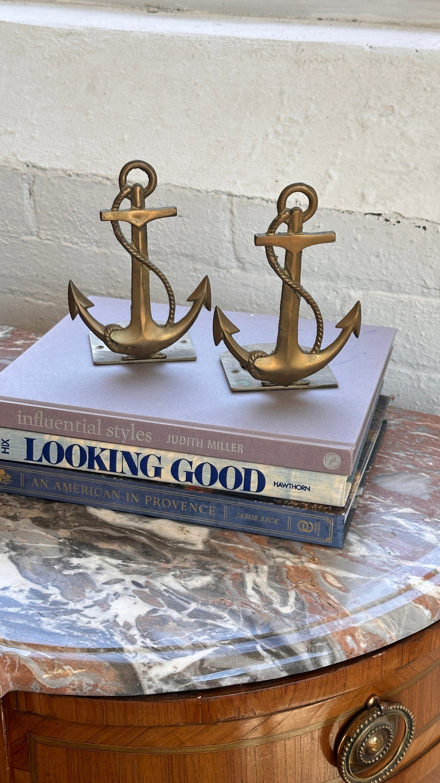Pair of Brass Anchor Bookends