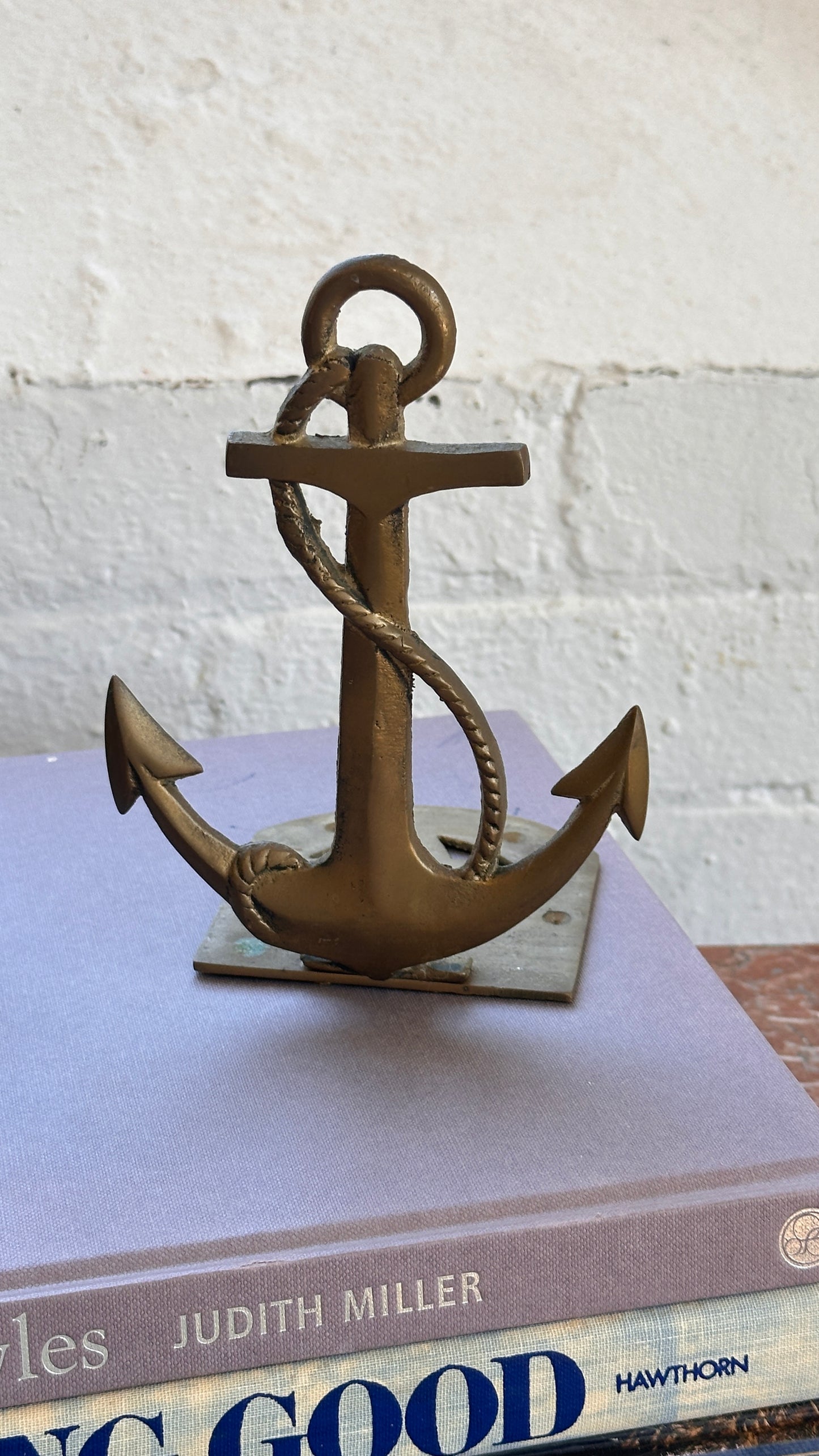 Pair of Brass Anchor Bookends