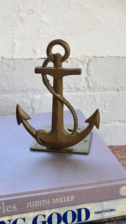 Pair of Brass Anchor Bookends