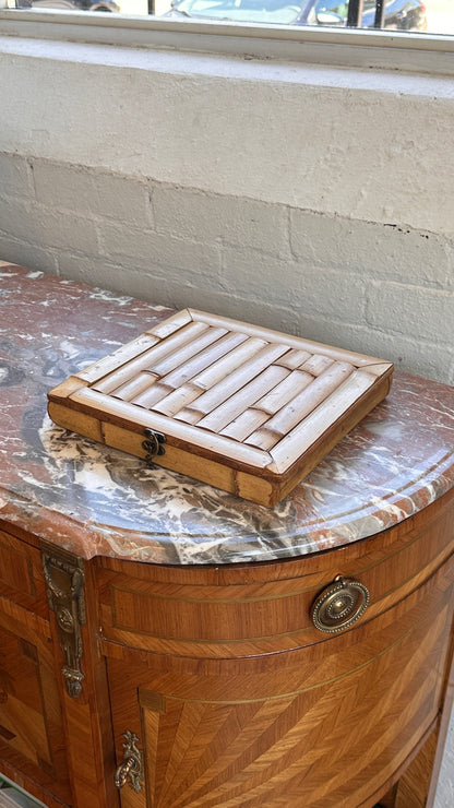 Vintage Bamboo Tea / Trinket Box