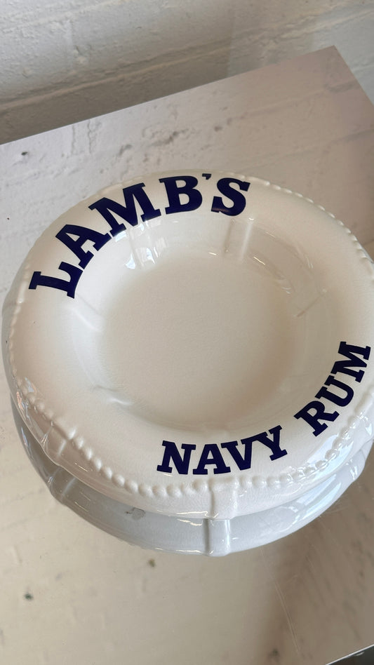 Vintage Lamb's Navy Rum Pub Ashtray by Royal Norfolk Staffordshire, England