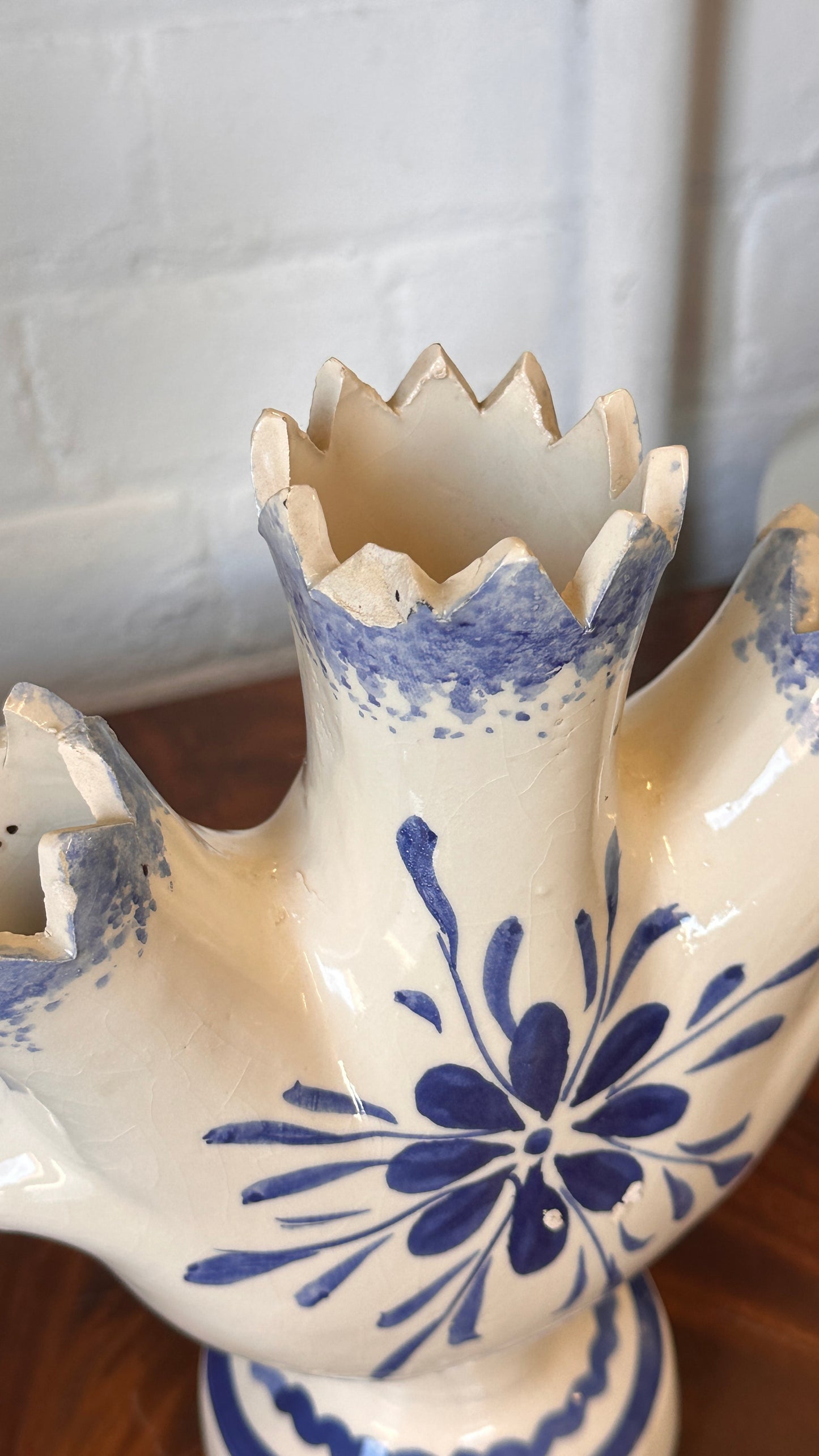 Hand Painted Tulipiere Vase