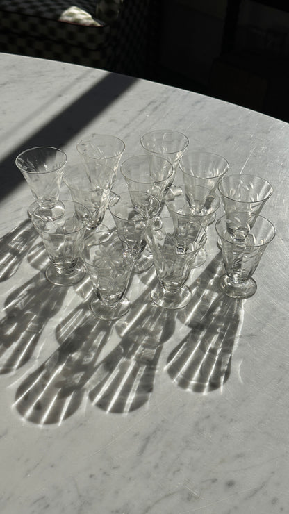 Large Collection of Cornflower Crystal Glassware