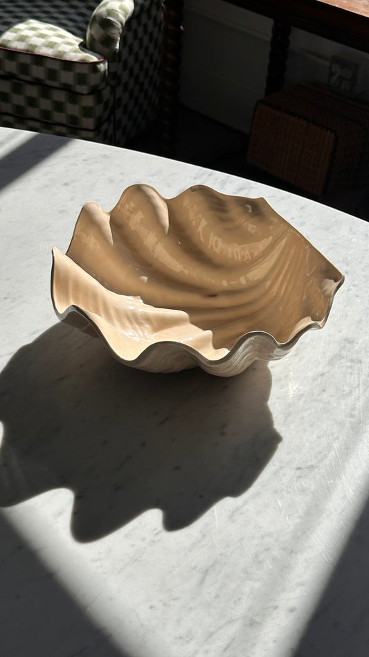 Large Ceramic Shell Bowl