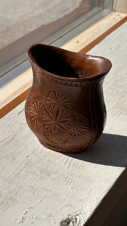 Hand Carved Yugoslavian Wood Cup