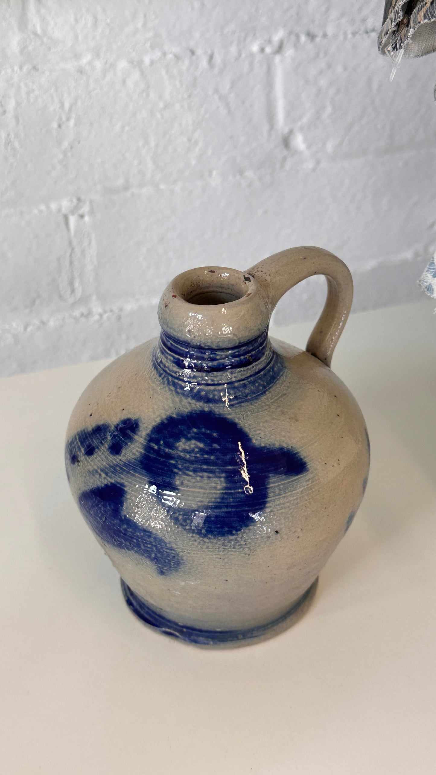 Vintage Salt Glazed Bottle with Handle