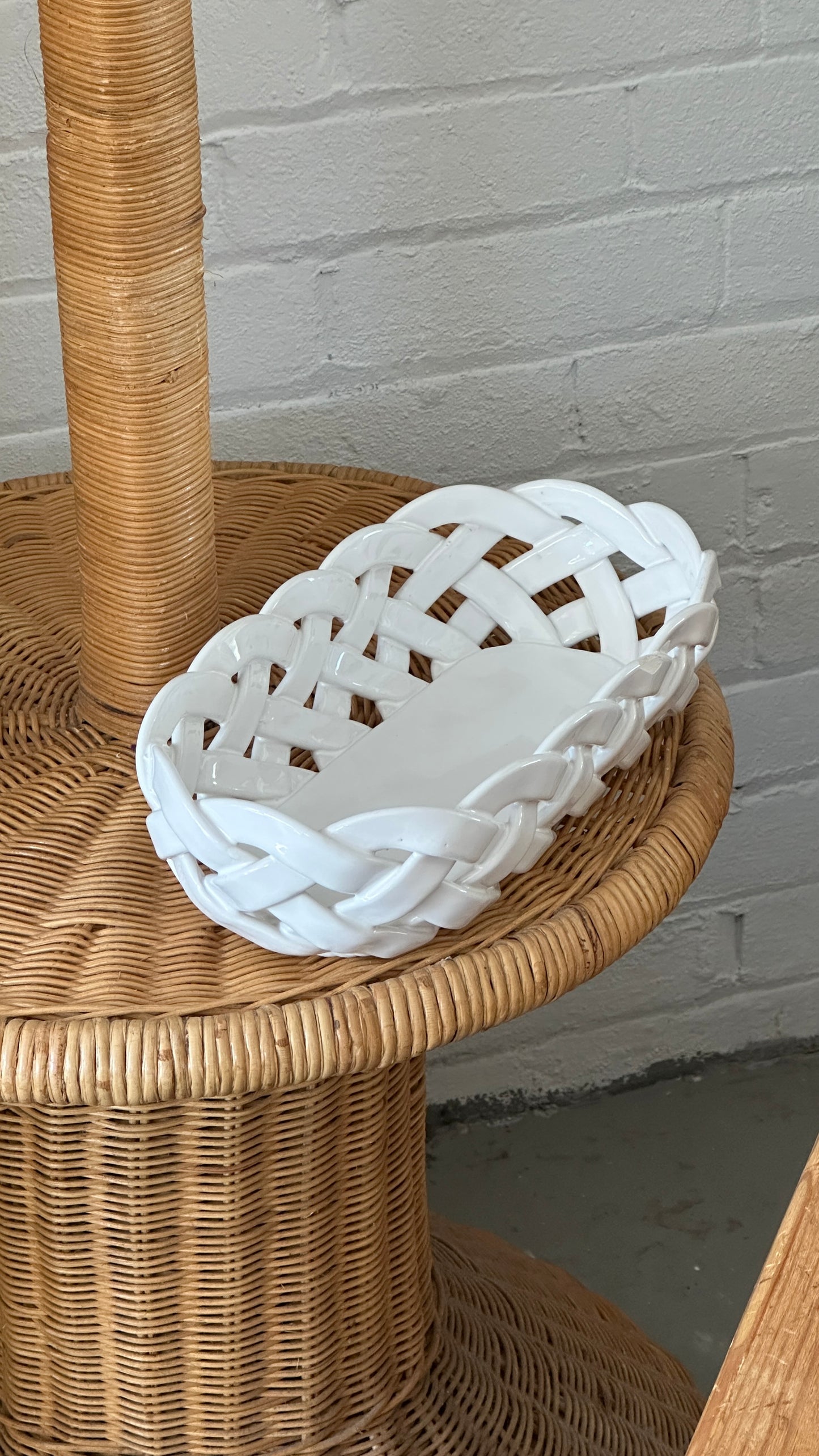 Woven Italian Ceramic Basket