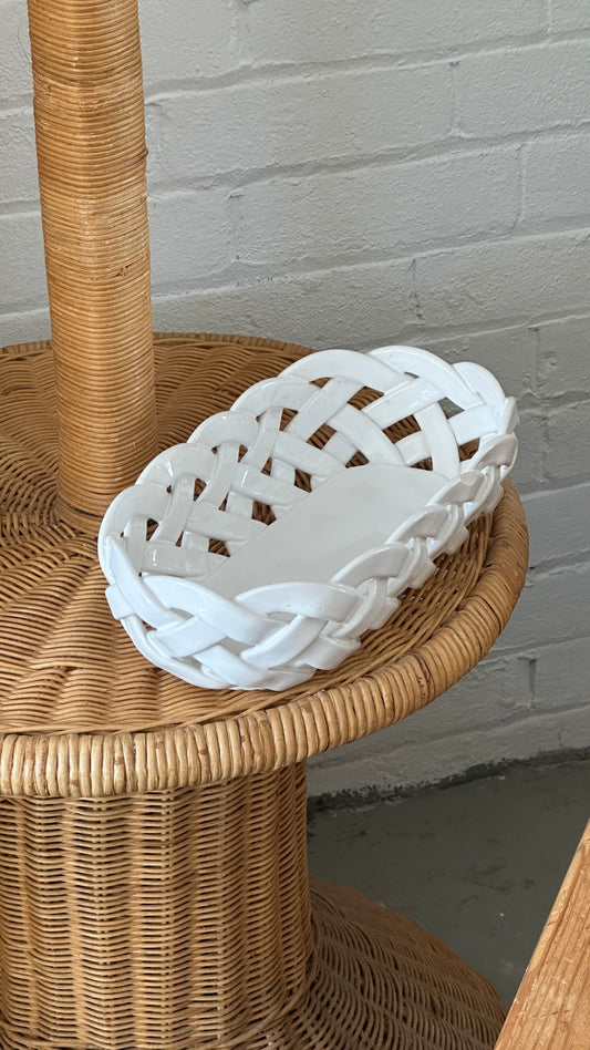 Woven Italian Ceramic Basket