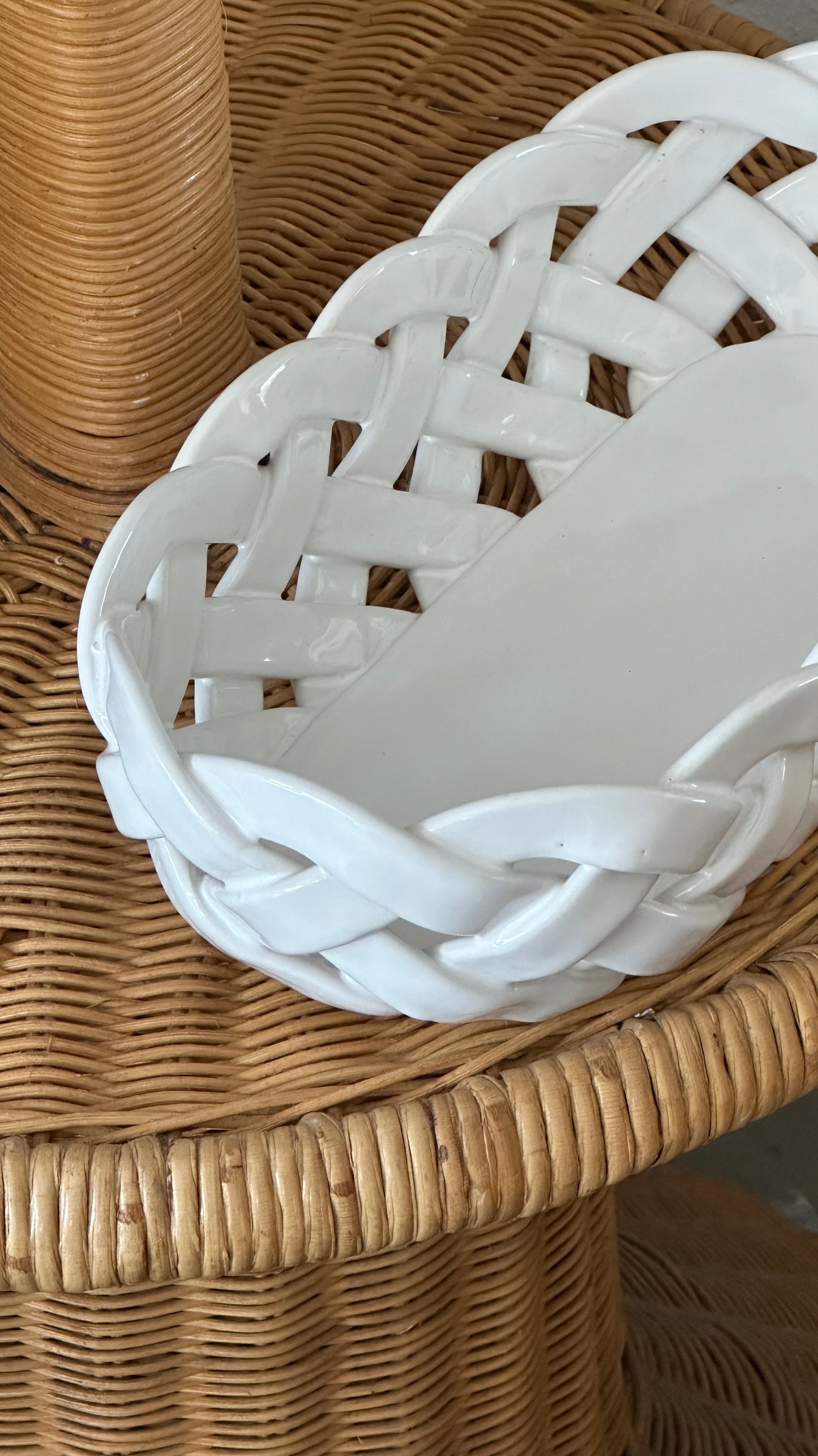 Woven Italian Ceramic Basket