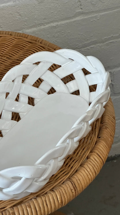 Woven Italian Ceramic Basket