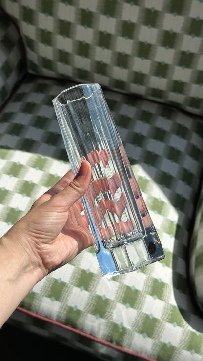 Vintage Crystal Glass Vase