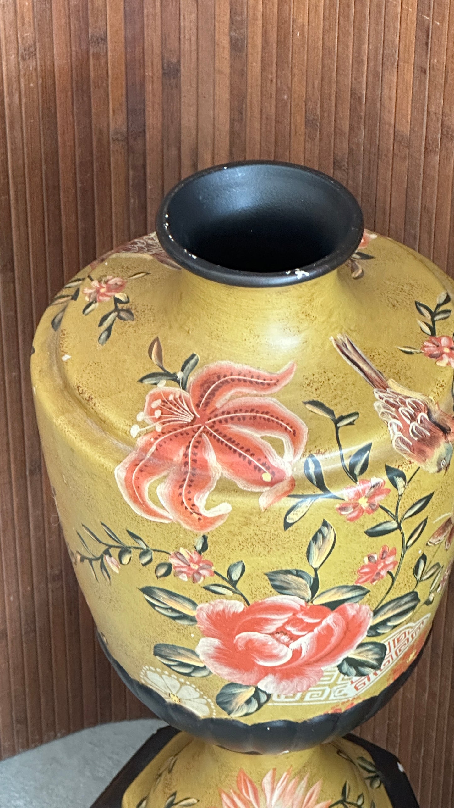 Large Decorated Ceramic Vase