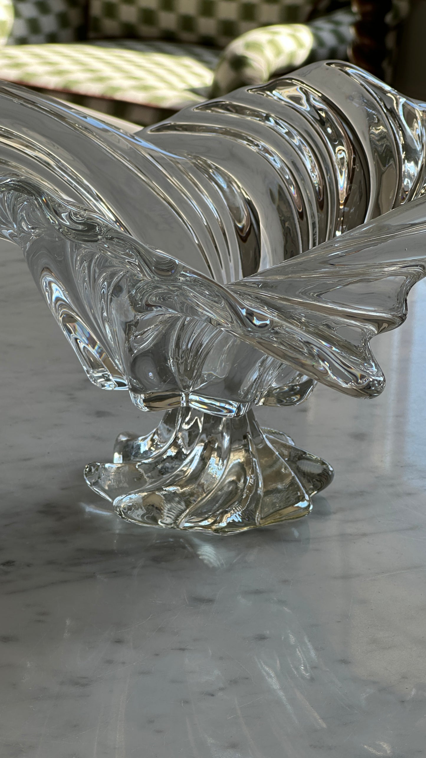 Vintage Mikasa Swirl Art Glass