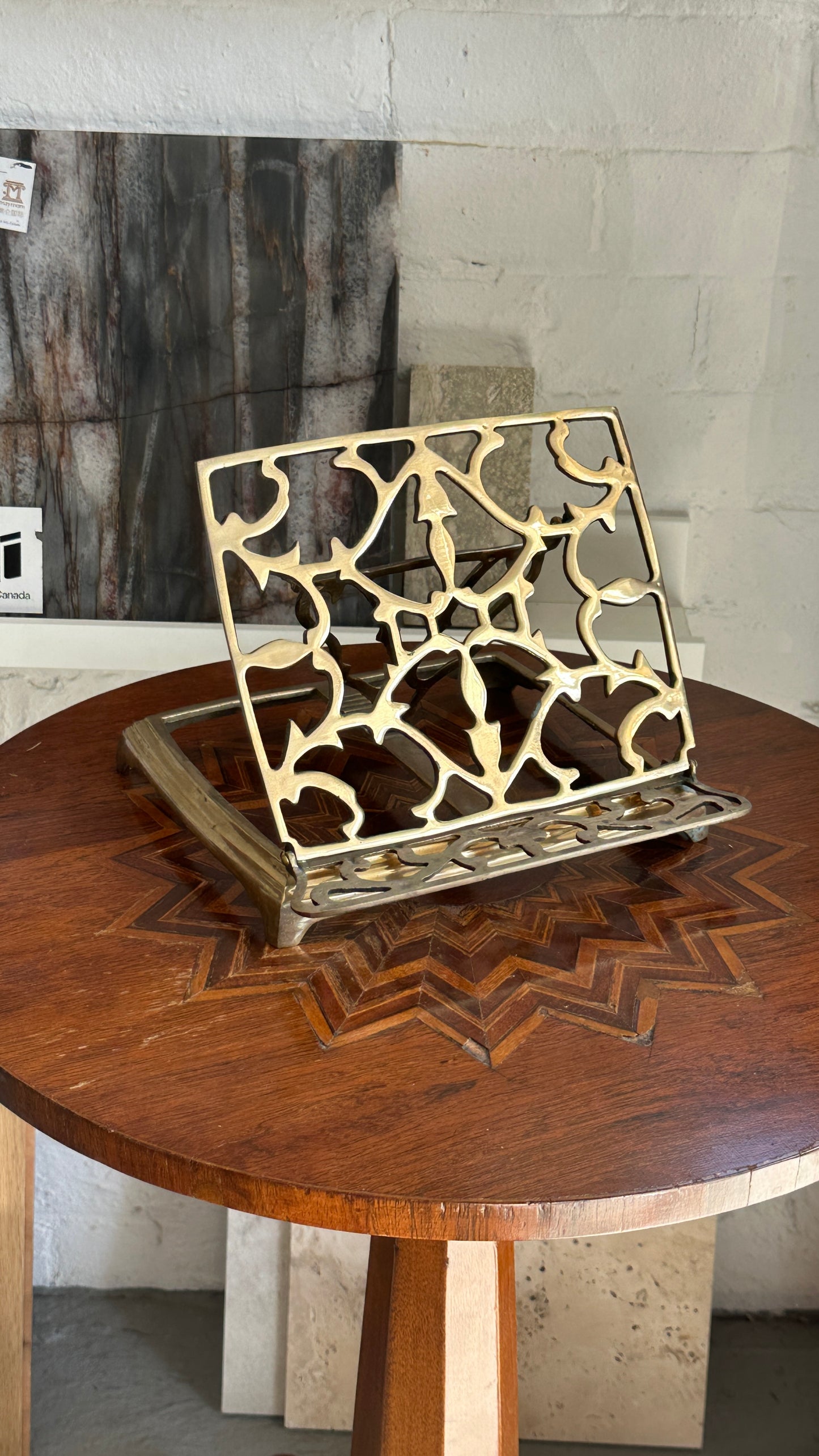 Vintage Brass Book Stand
