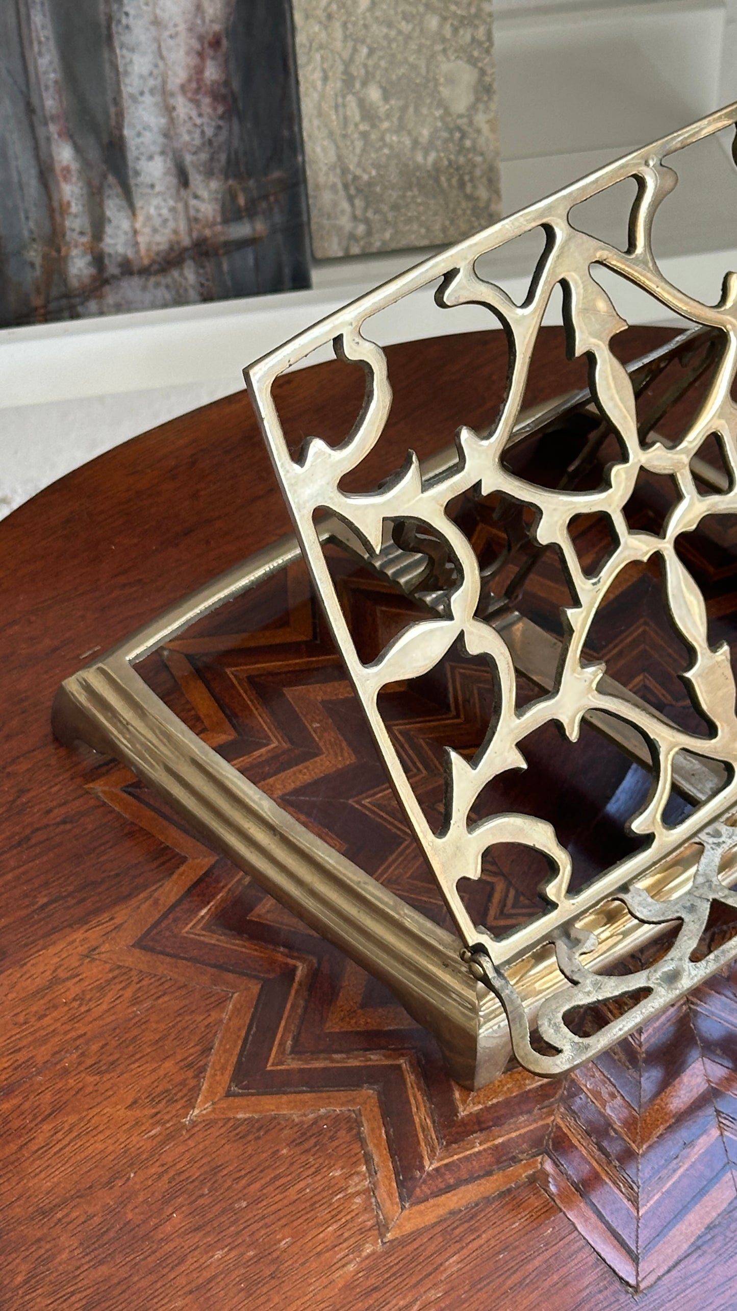 Vintage Brass Book Stand