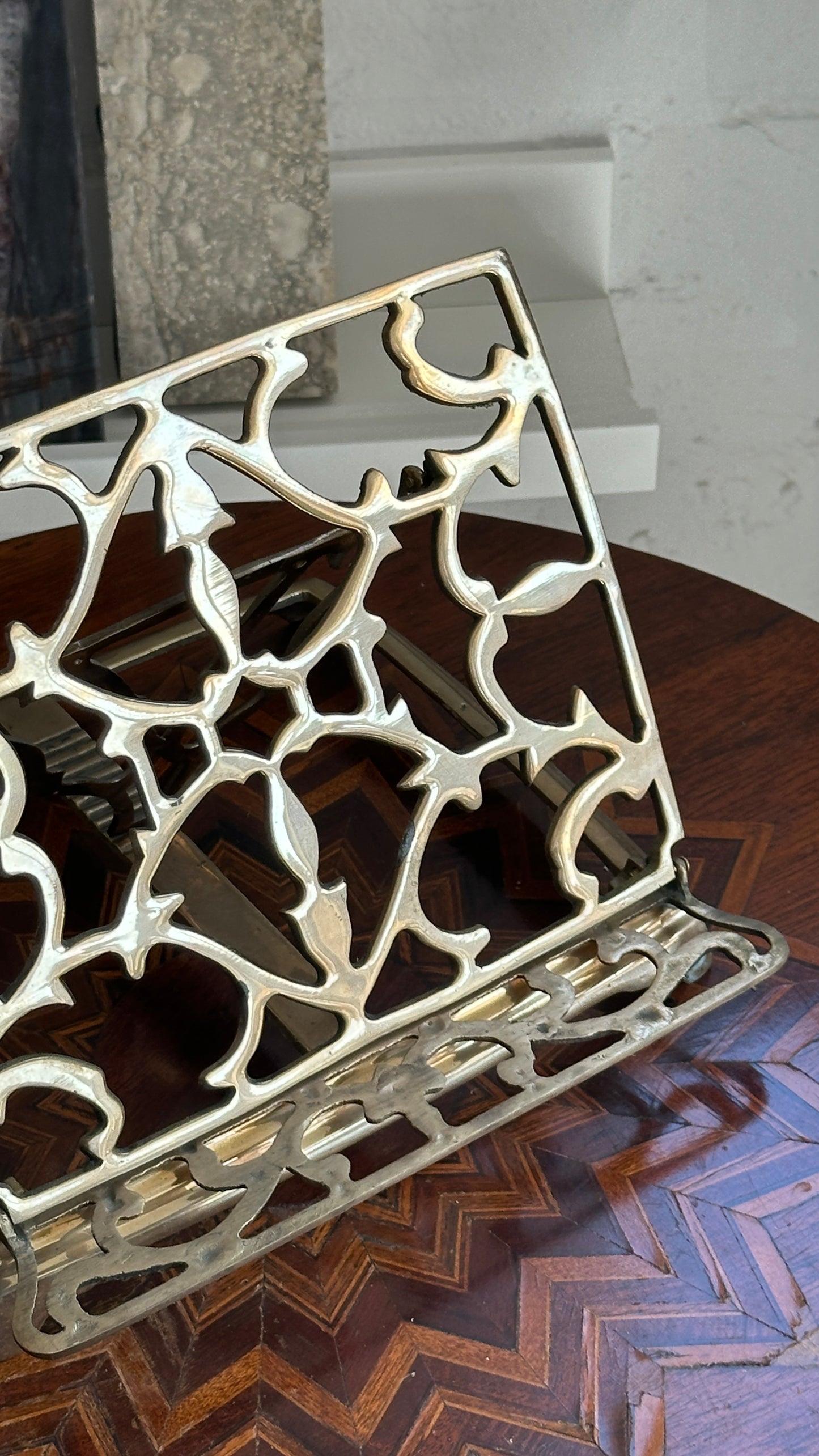 Vintage Brass Book Stand