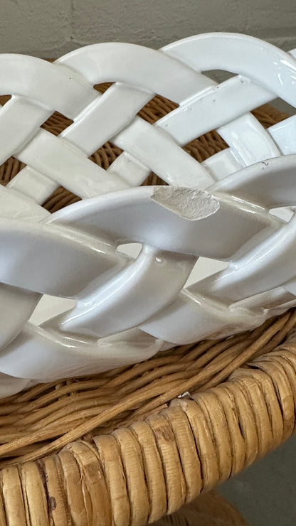 Woven Italian Ceramic Basket