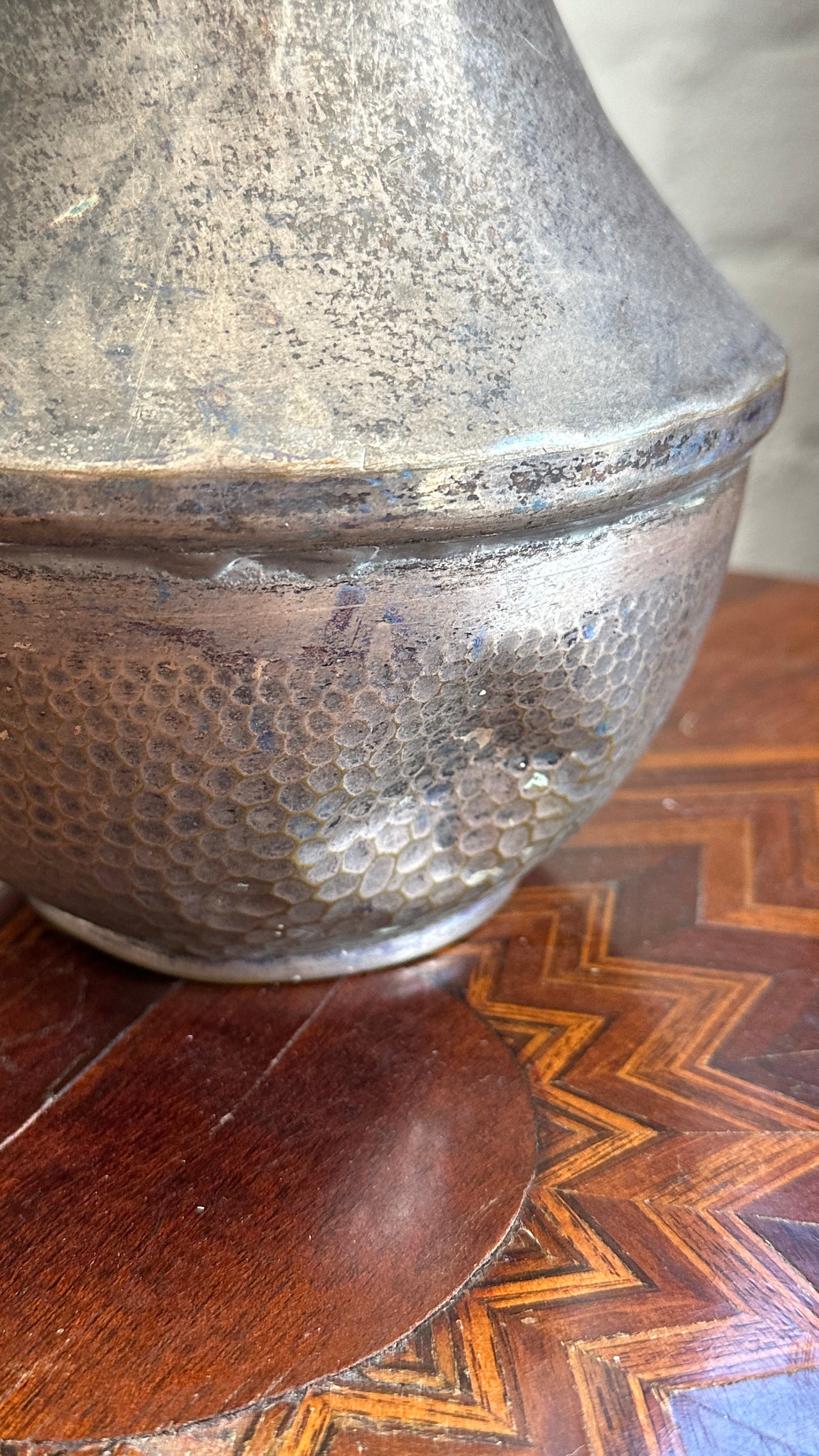 Pair of Vintage Hammered Vases