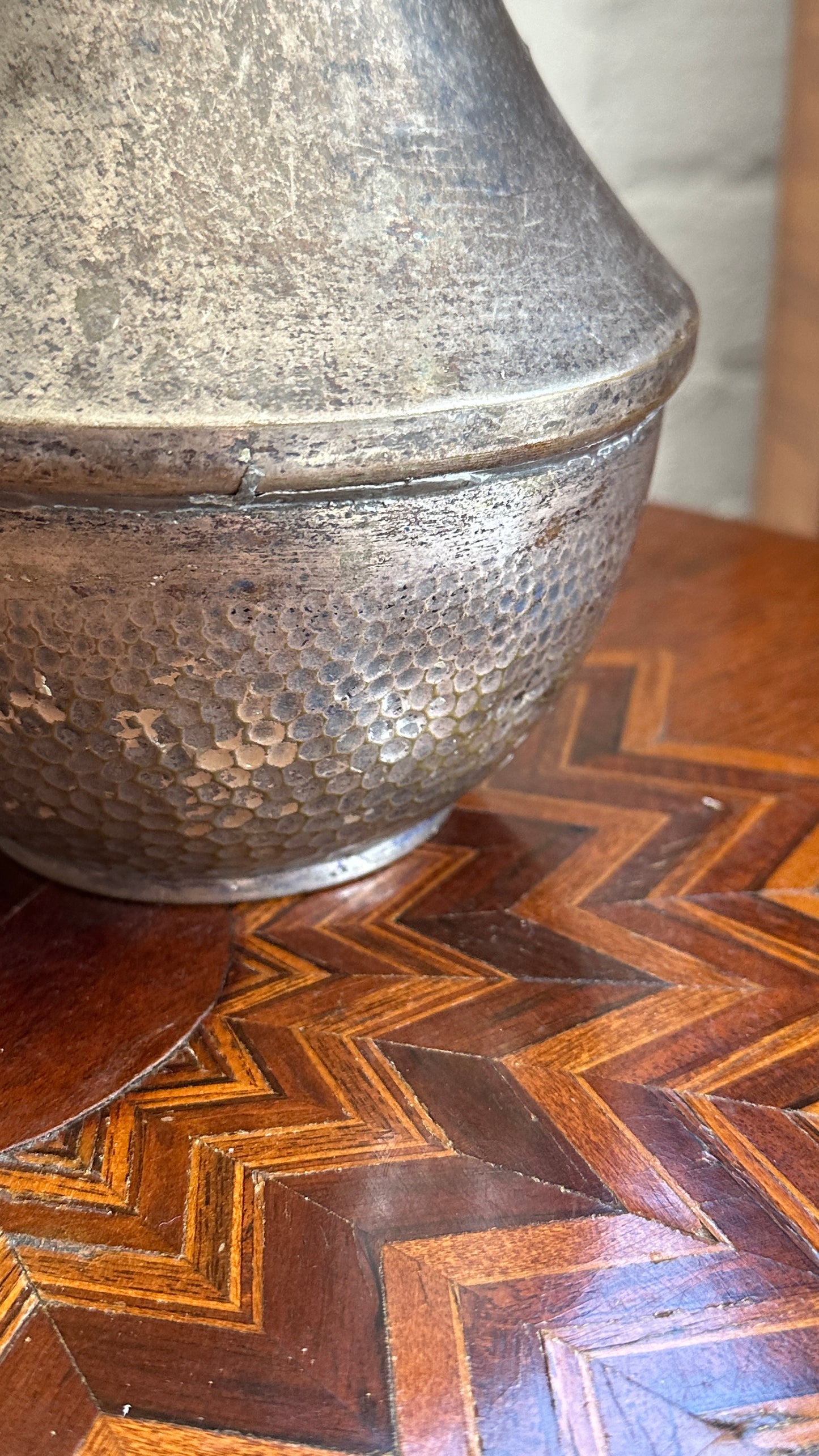 Pair of Vintage Hammered Vases