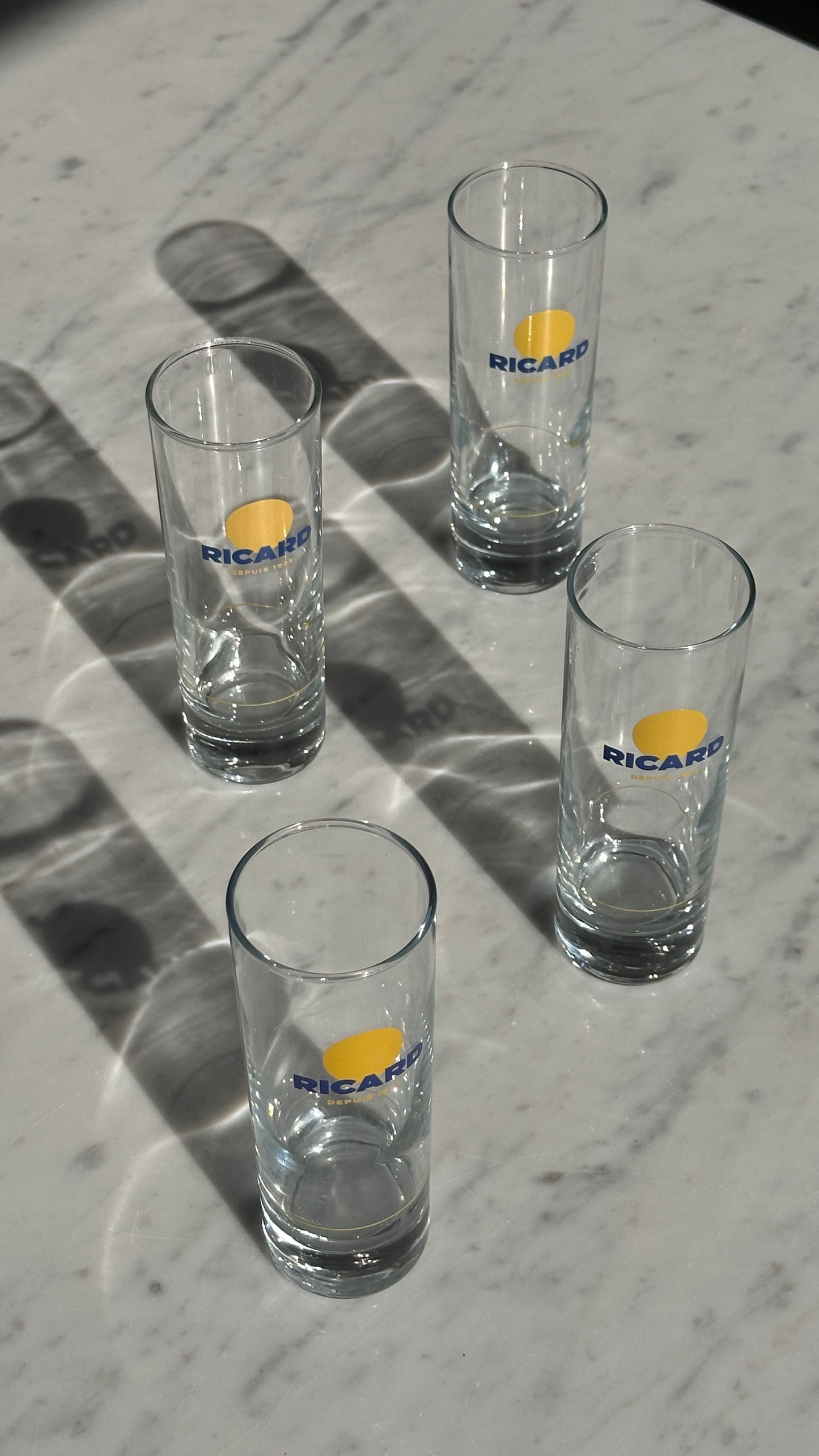 Set of 4 Glass Ricard Glasses