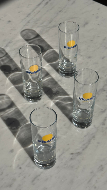 Set of 4 Glass Ricard Glasses