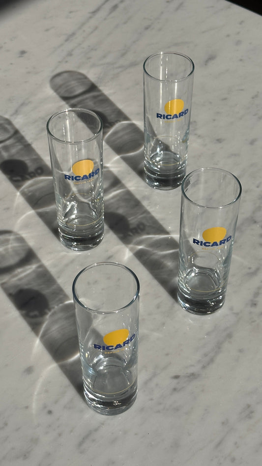 Set of 4 Glass Ricard Glasses