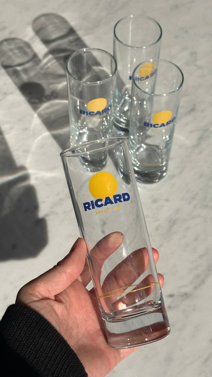 Set of 4 Glass Ricard Glasses