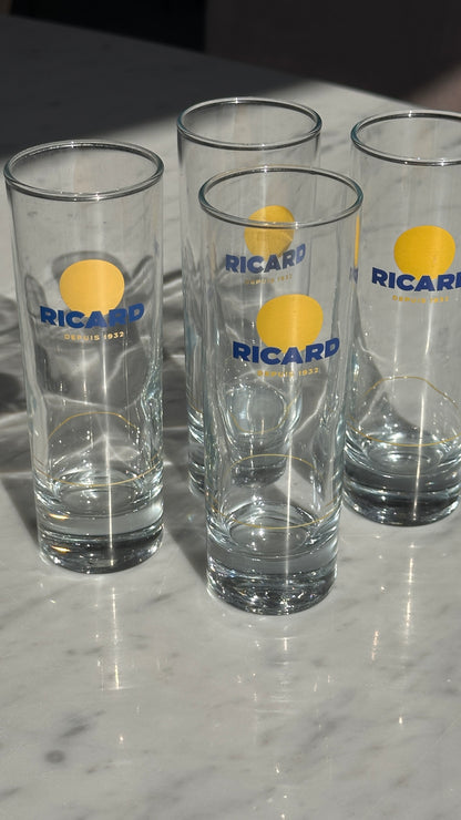 Set of 4 Glass Ricard Glasses