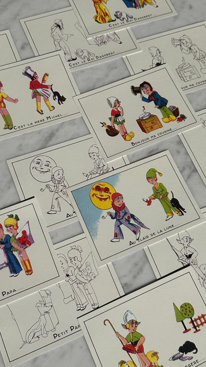 Quelques Vieilles Chansons à Colorier Postcards