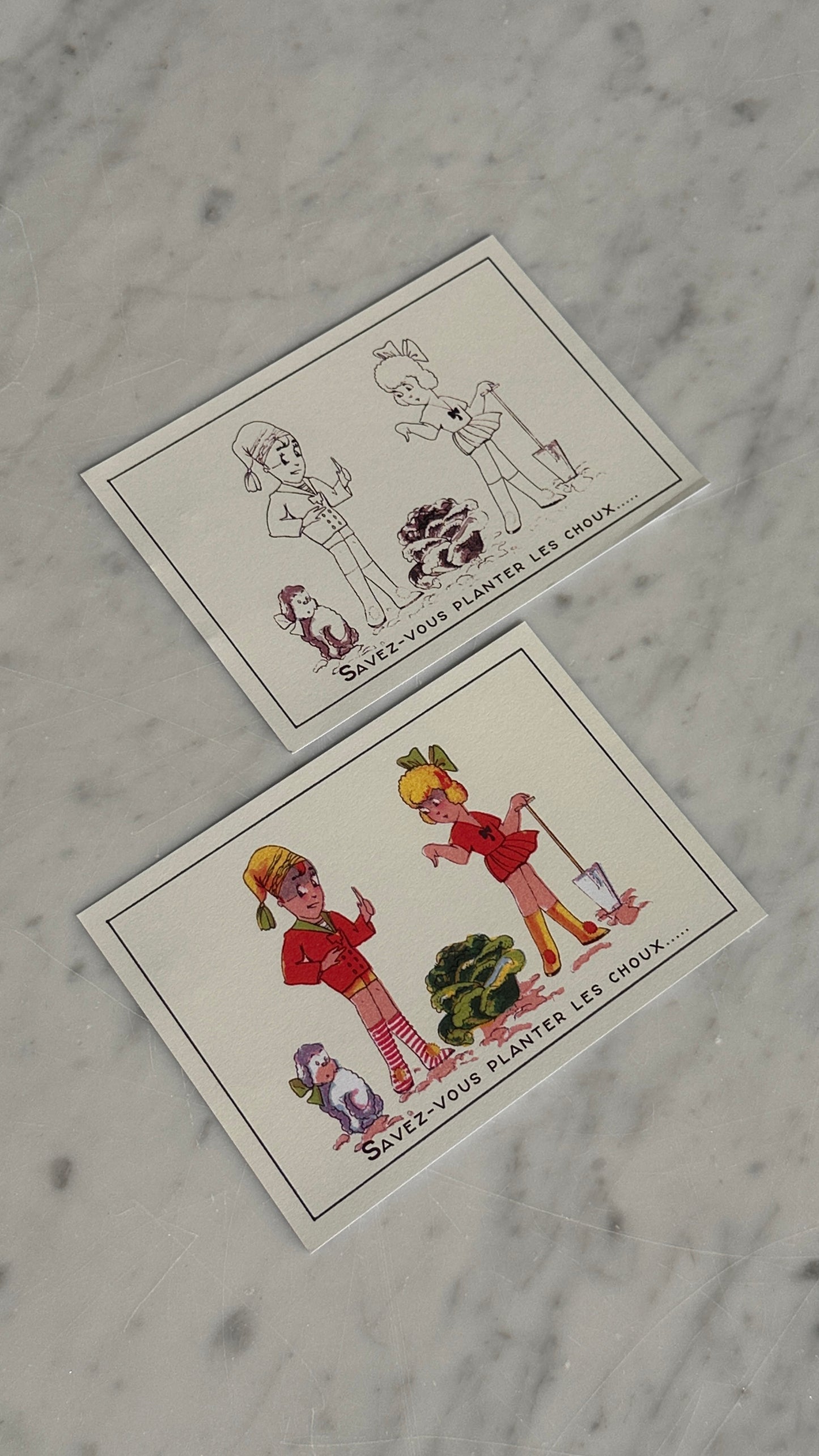 Quelques Vieilles Chansons à Colorier Postcards