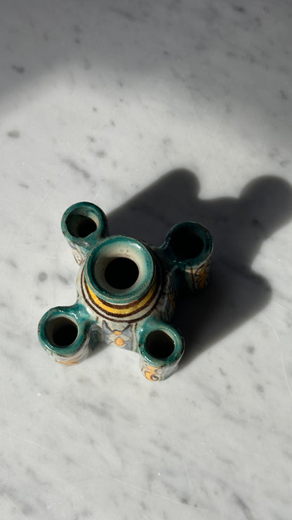 Antique Moroccan Ceramic Inkwell