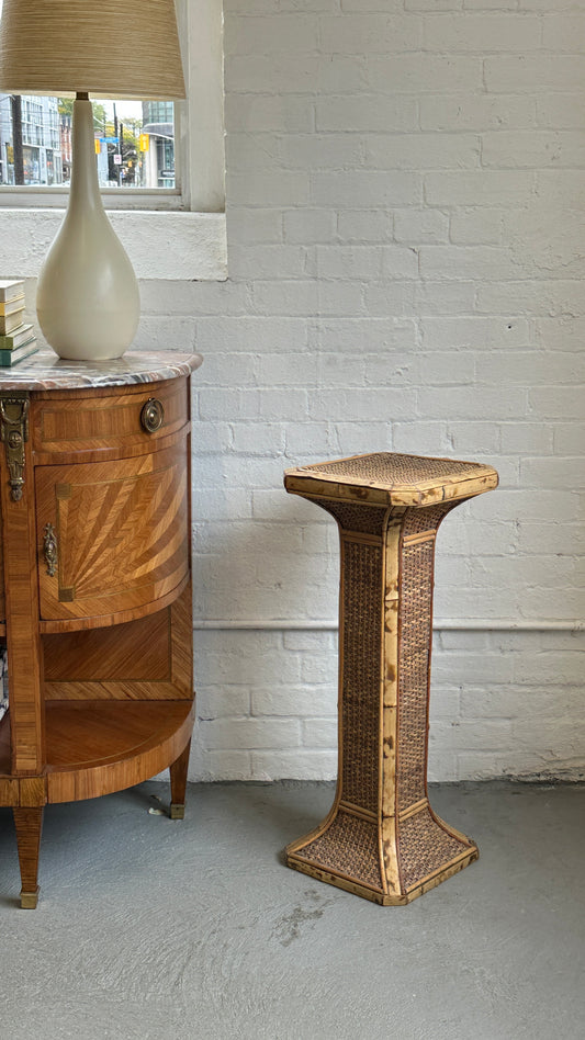 Wicker Pedestal / Plant Stand