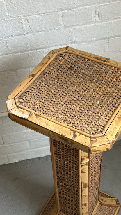 Wicker Pedestal / Plant Stand