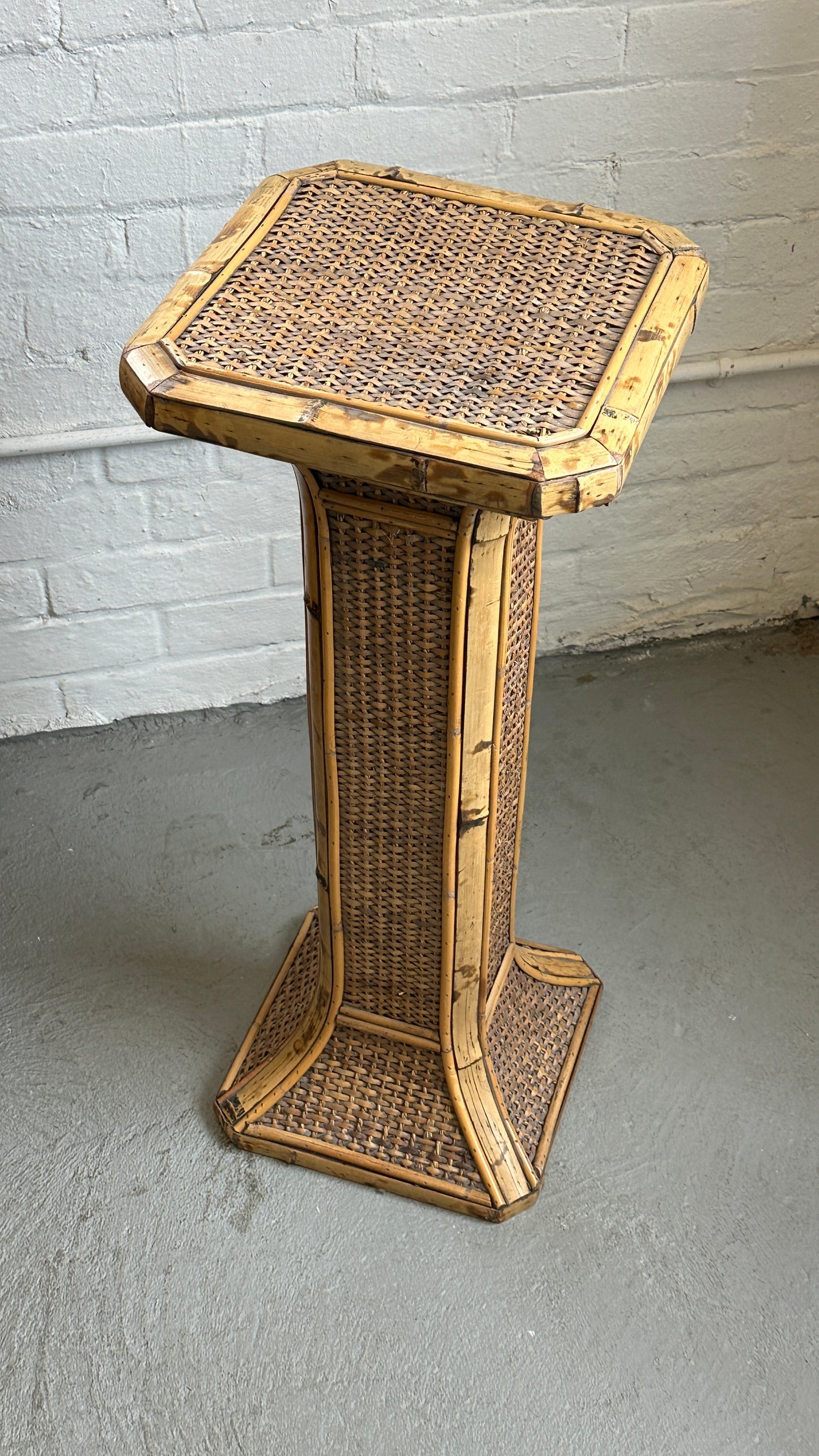 Wicker Pedestal / Plant Stand