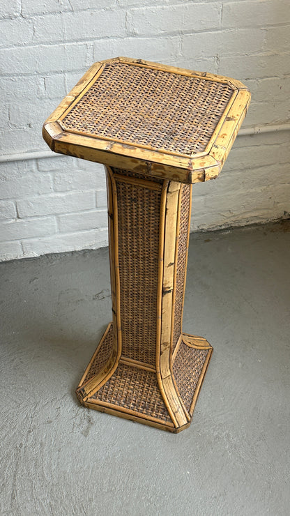 Wicker Pedestal / Plant Stand