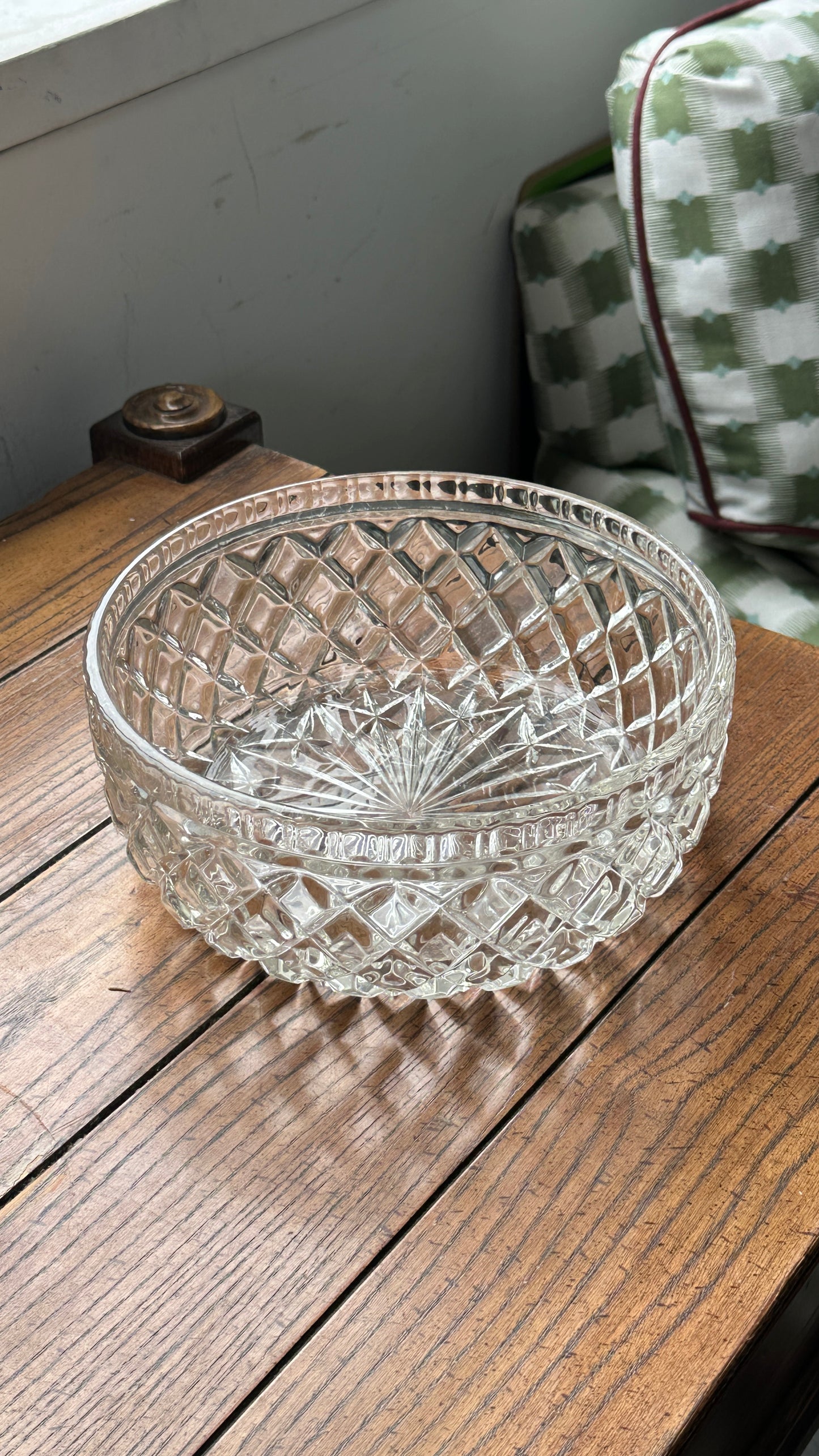 Vintage Glass Serving Bowl