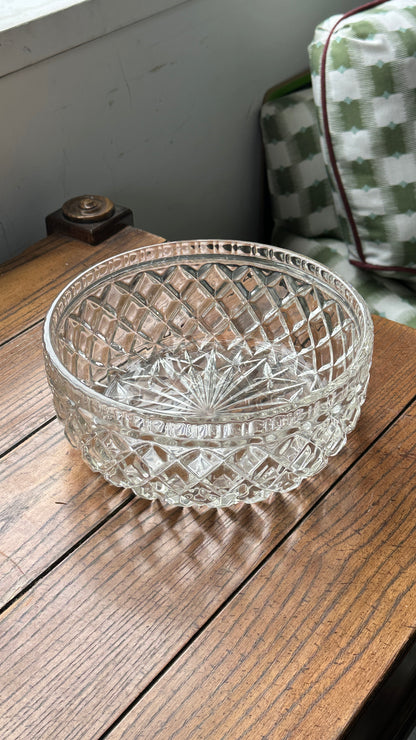 Vintage Glass Serving Bowl
