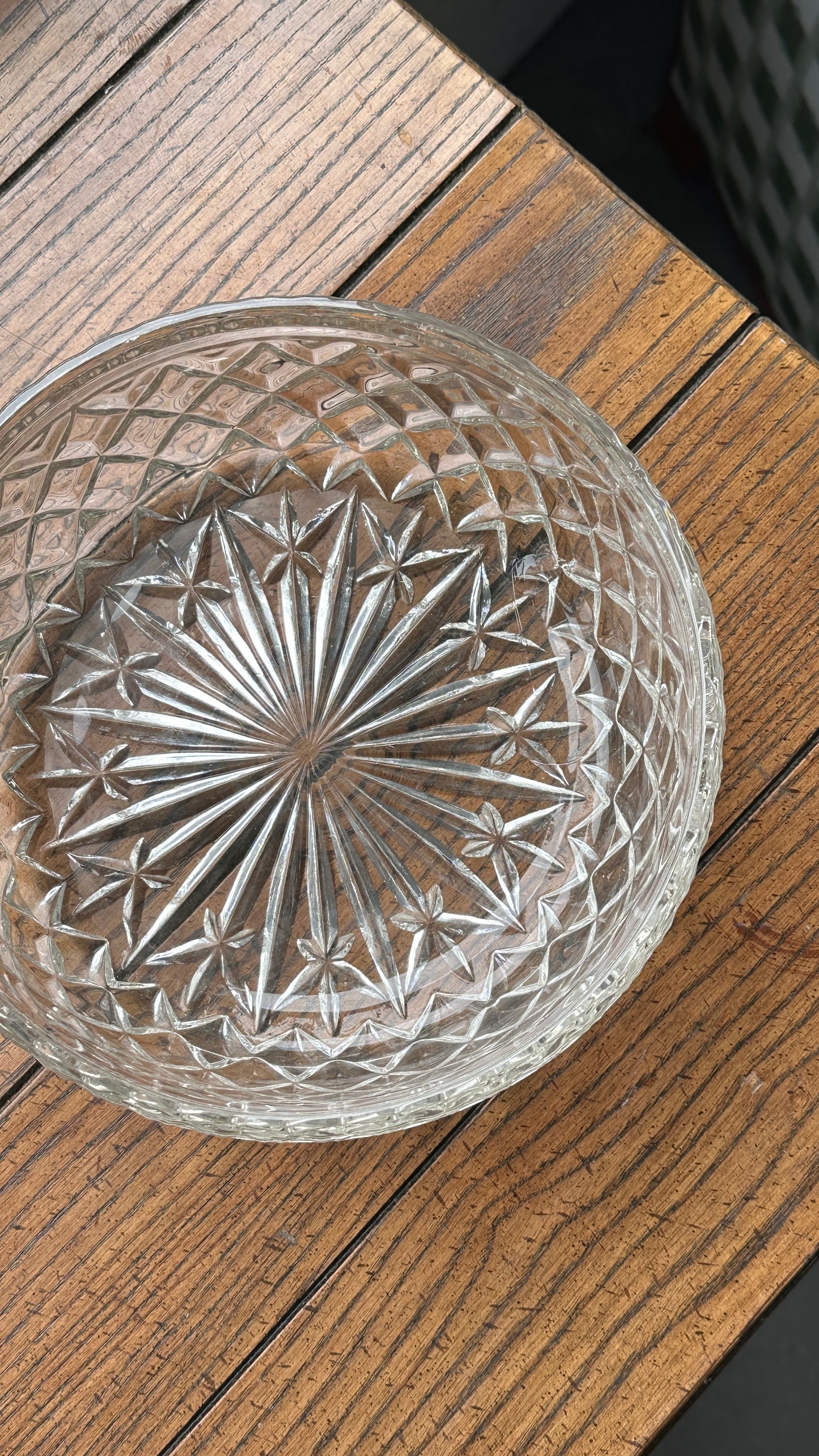 Vintage Glass Serving Bowl