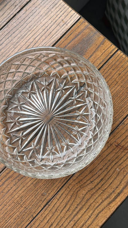 Vintage Glass Serving Bowl