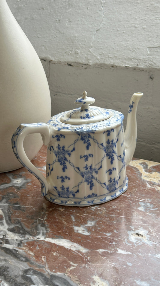 Porcelain Rose Brocade Teapot by Skye McGhie