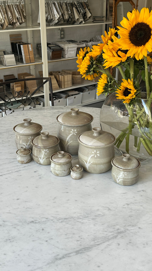 Set of 8 Ceramic Lidded Containers