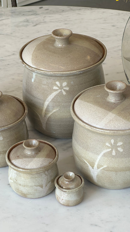 Set of 8 Ceramic Lidded Containers